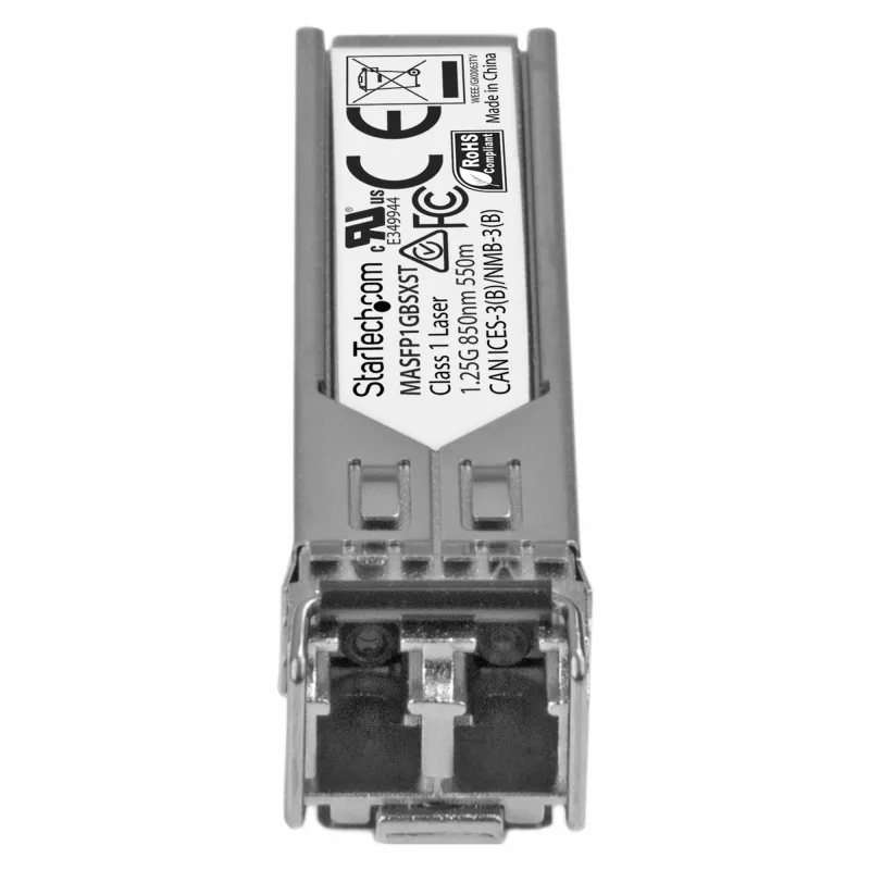 StarTech.com Cisco Meraki MA-SFP-1GB-SX Compatible SFP Transceiver Module - 1000BASE-SX~Cisco Meraki MA-SFP-1GB-SX Compatible SFP Module - 1000BASE-SX - 1GbE Multimode Fiber MMF Optic Transceiver - 1GE Gigabit Ethernet SFP - LC 550m - 850nm - DDM Cisco Meraki MS225, MX400, MS250