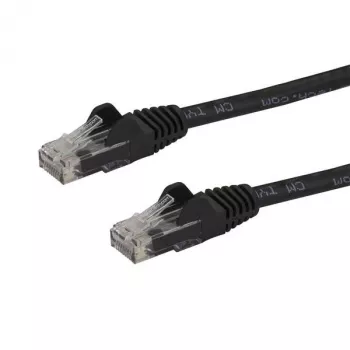 StarTech.com 1m CAT6 Ethernet Cable - Black CAT 6 Gigabit Ethernet Wire -250MHz 100W PoE RJ45 UTP Network/Patch Cord Snagless w/Strain Relief Individually Tested