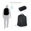 StarTech.com 15.6 inch Laptop Backpack with Removable Accessory Organizer Case - Professional IT Tech Backpack for Work/Travel/Commute - Ergonomic Computer Bag - Durable Ballistic Nylon - Notebook/Tablet Pockets