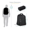 StarTech.com 17.3 inch Laptop Backpack with Removable Accessory Organizer Case - Professional IT Tech Backpack for Work/Travel/Commute - Ergonomic Computer Bag - Durable Ballistic Nylon - Notebook/Tablet Pockets