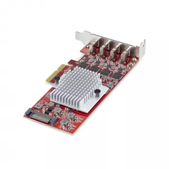 StarTech.com 4-Port USB Type-C PCIe Card, USB 3.2 10Gbps, USB-C PCI Express Expansion Card, 4x Independent USB Controllers, Windows/Linux/macOS, TAA-Compliant