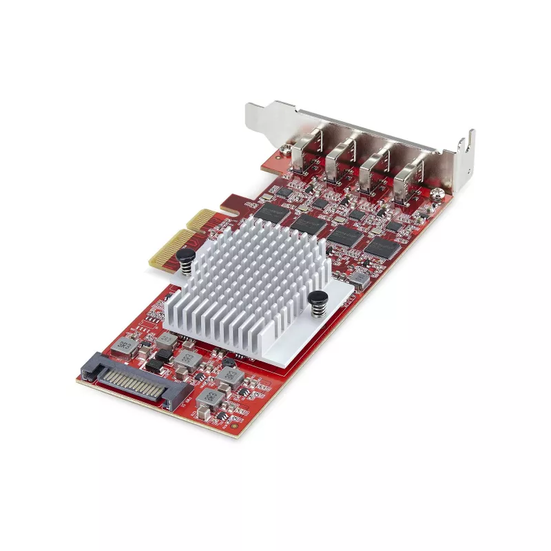 StarTech.com 4-Port USB Type-C PCIe Card, USB 3.2 10Gbps, USB-C PCI Express Expansion Card, 4x Independent USB Controllers, Windows/Linux/macOS, TAA-Compliant