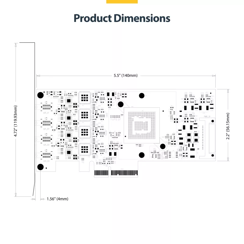 StarTech.com 4-Port USB Type-C PCIe Card, USB 3.2 10Gbps, USB-C PCI Express Expansion Card, 4x Independent USB Controllers, Windows/Linux/macOS, TAA-Compliant