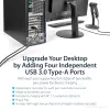 StarTech.com 4 Port USB 3.0 PCIe Card w/ 4 Dedicated 5Gbps Channels (USB 3.1 Gen 1) - UASP - SATA / LP4 Power - PCI Express Adapter Card