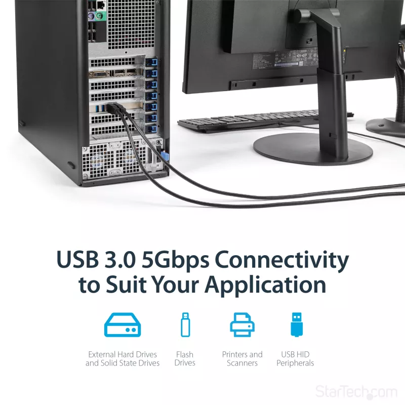 StarTech.com 4 Port USB 3.0 PCIe Card w/ 4 Dedicated 5Gbps Channels (USB 3.1 Gen 1) - UASP - SATA / LP4 Power - PCI Express Adapter Card