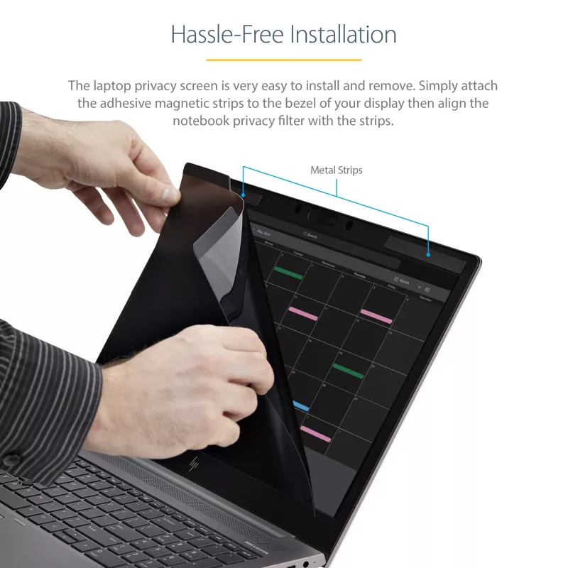 StarTech.com Laptop Privacy Screen for 15.6 inch Notebook - Magnetic Removable Laptop Display Security Filter - Blue Light Reducing Screen Protector - 16:9 - Matte/Glossy - +/-30 Degree