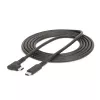 StarTech.com 6.6ft (2m) USB-C Cable, Right-Angled, USB 5Gbps, 100W (5A) Power Delivery, 4K 60Hz DP Alt Mode, Rugged USB C Cord - Thunderbolt Compatible