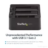 StarTech.com Dual-Bay USB 3.2 Gen 2 to SATA Hard Drive Docking Station, USB 10Gbps Hard Drive Dock, External 2.5/3.5 inch SATA I/II/III SSD/HDD Docking Station, Hot-Swap Hard Drive Bay, Top-Loading