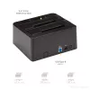 StarTech.com Dual-Bay USB 3.2 Gen 2 to SATA Hard Drive Docking Station, USB 10Gbps Hard Drive Dock, External 2.5/3.5 inch SATA I/II/III SSD/HDD Docking Station, Hot-Swap Hard Drive Bay, Top-Loading