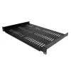 StarTech.com 1U Server Rack Shelf - Universal Vented Rack Mount Cantilever Tray for 19 inch Network Equipment Rack & Cabinet - Durable Design - Weight Capacity 55lb/25kg - 12 inch Deep Shelf, Black
