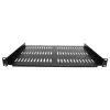 StarTech.com 1U Server Rack Shelf - Universal Vented Rack Mount Cantilever Tray for 19 inch Network Equipment Rack & Cabinet - Durable Design - Weight Capacity 55lb/25kg - 12 inch Deep Shelf, Black