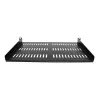 StarTech.com 1U Server Rack Shelf - Universal Vented Rack Mount Cantilever Tray for 19 inch Network Equipment Rack & Cabinet - Durable Design - Weight Capacity 55lb/25kg - 12 inch Deep Shelf, Black
