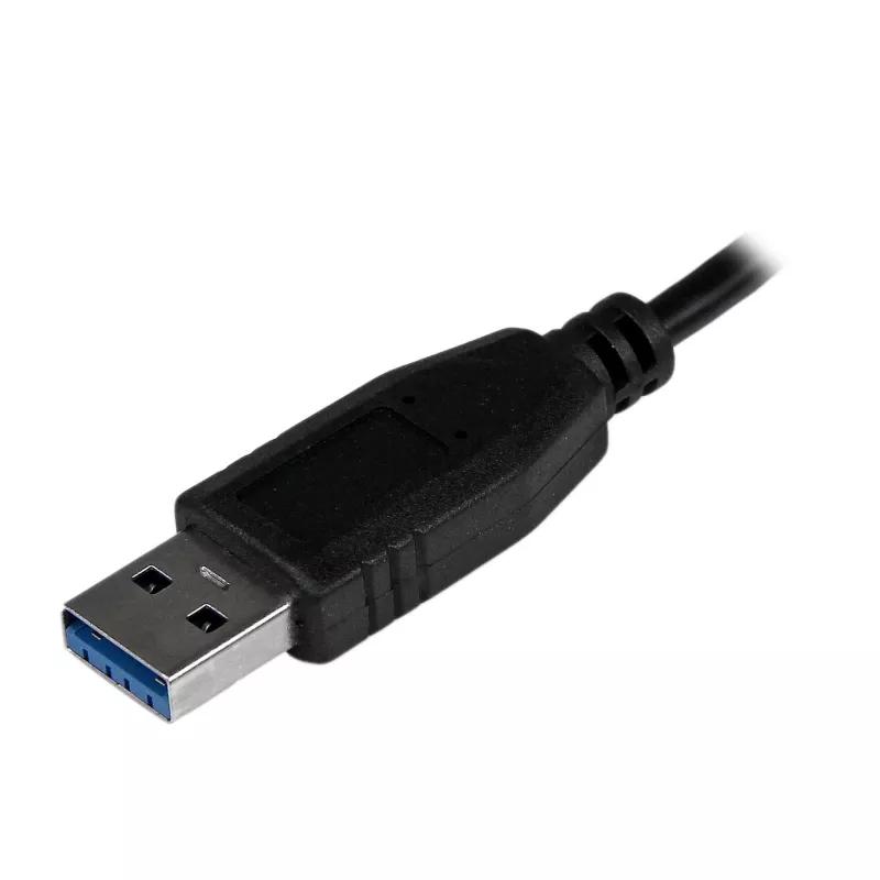 StarTech.com Portable 4 Port SuperSpeed Mini USB 3.0 Hub - Black~Portable 4 Port SuperSpeed Mini USB 3.0 Hub - 5Gbps - Black