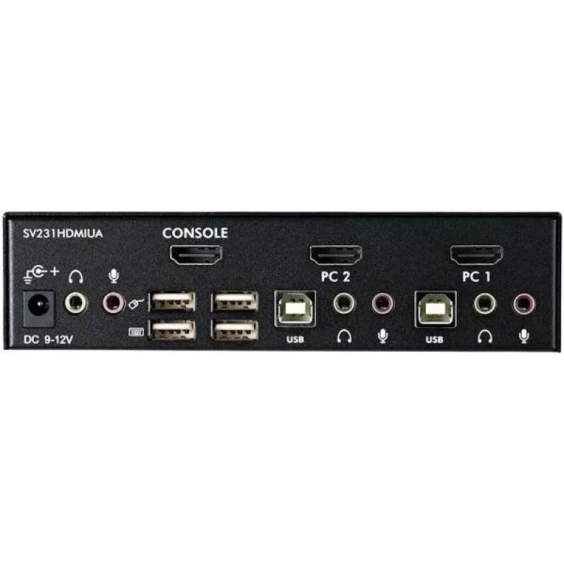 StarTech.com 2 Port USB HDMI KVM Switch with Audio and USB 2.0 Hub