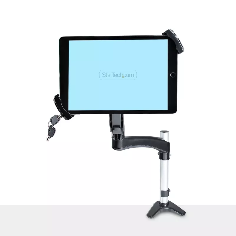 StarTech.com VESA Mount Adapter for Tablets 7.9 to 12.5in - Up to 2kg (4.4lb) - 75x75/100x100 VESA Patterns - Universal Anti-Theft Tablet VESA Mount Clamp - Secure Tablet Mount - Black