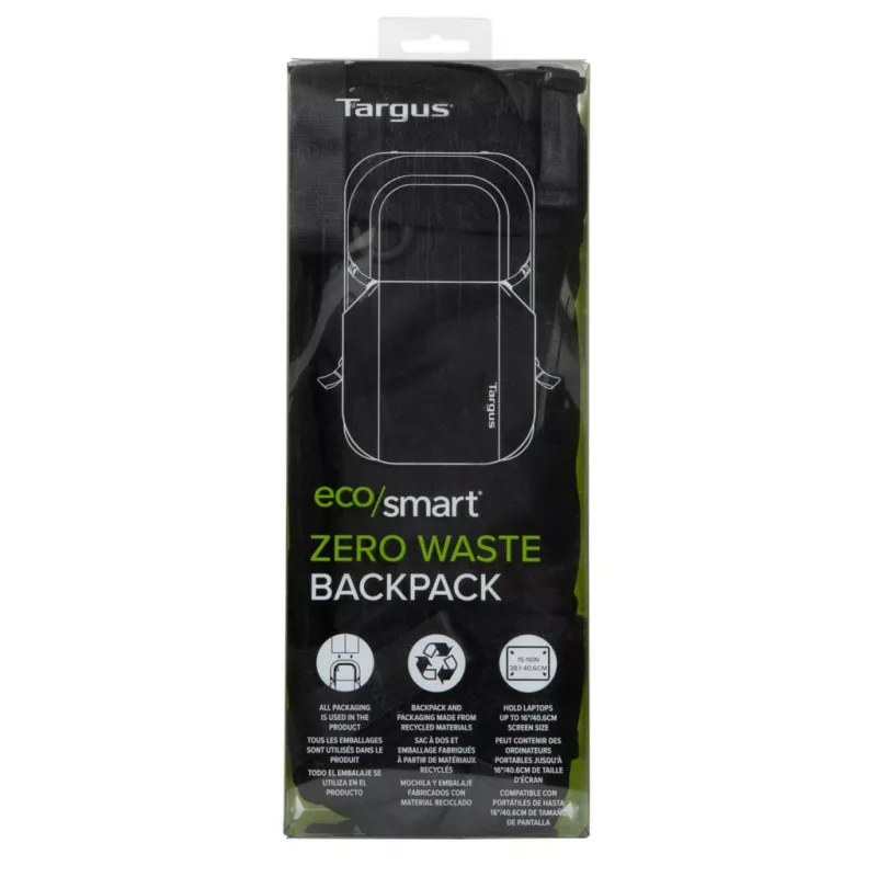 Casual backpack Targus Zero Waste Black Recycled plastic 21L