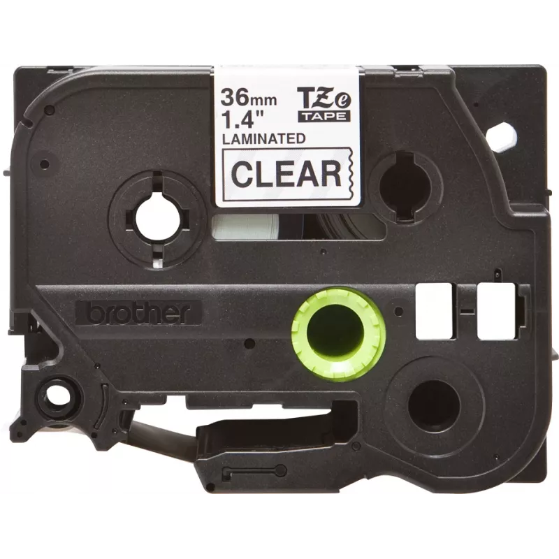 Laminated tape Brother TZe161 36mm Black on transparent