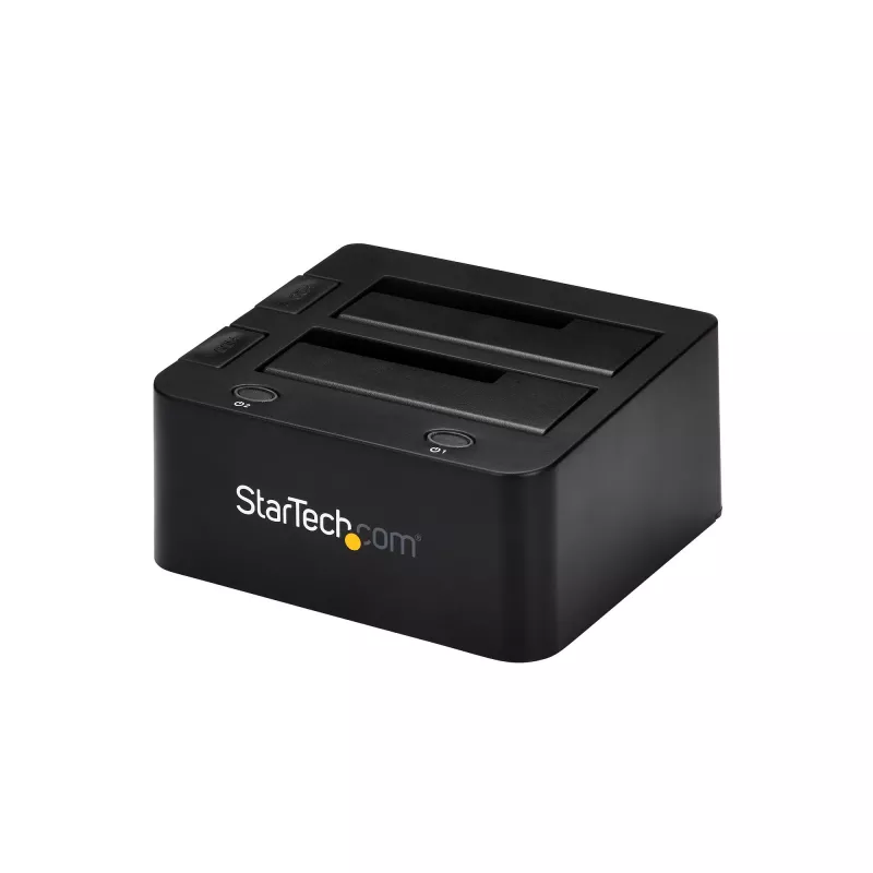 StarTech.com Dual-Bay USB 3.0 to SATA and IDE Hard Drive Docking Station, USB Hard Drive Dock, External 2.5/3.5 inch SATA I/II/III and IDE (40 pin) SSD/HDD Docking Station, Hot-Swap Hard Drive Bays, Top-Loading