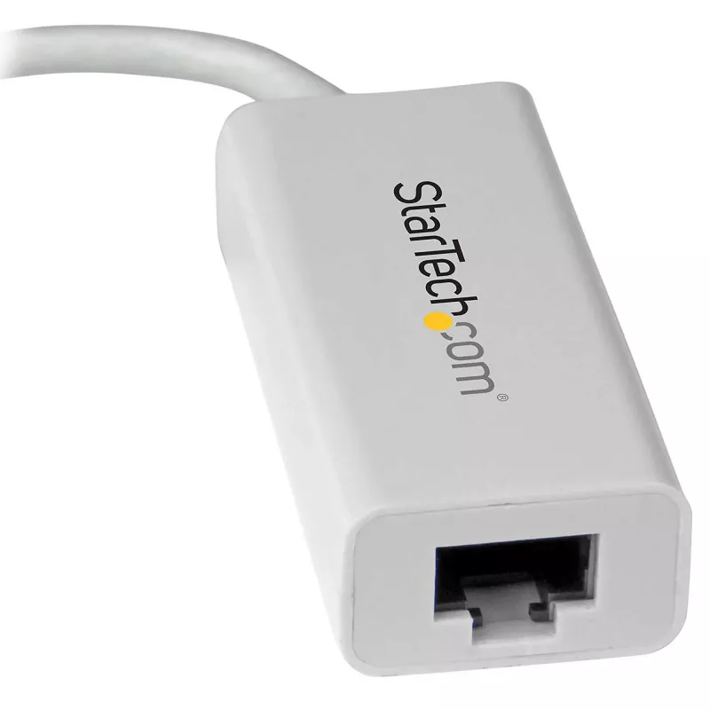 StarTech.com USB-C to Gigabit Network Adapter - White, Wired, USB Type-C, Ethernet, 5000 Mbit/s, White