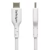 StarTech.com 1m (3.3ft) White USB-C Charging Cable, USB C Cable, USB 2.0 Type-C Laptop Charger Cord, 60W 3A Power Delivery, TPE Jacket, USB-C Data Transfer Cable, M/M