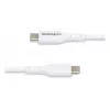StarTech.com 1m (3.3ft) White USB-C Charging Cable, USB C Cable, USB 2.0 Type-C Laptop Charger Cord, 60W 3A Power Delivery, TPE Jacket, USB-C Data Transfer Cable, M/M