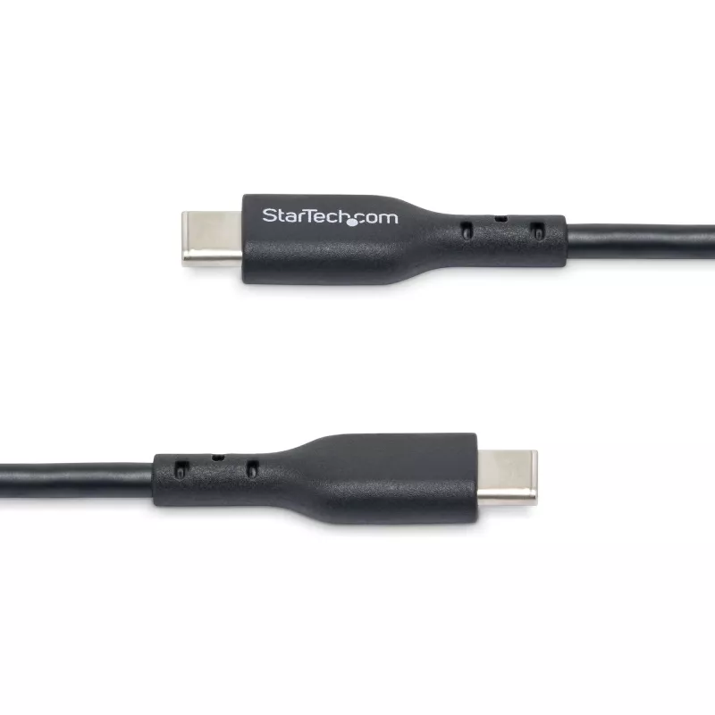 StarTech.com 2m (6ft) USB C Charging Cable, USB-C Cable, USB 2.0 Type-C Laptop Charger Cord, 60W 3A Power Delivery, TPE Jacket, USB-C Data Transfer Cable, M/M