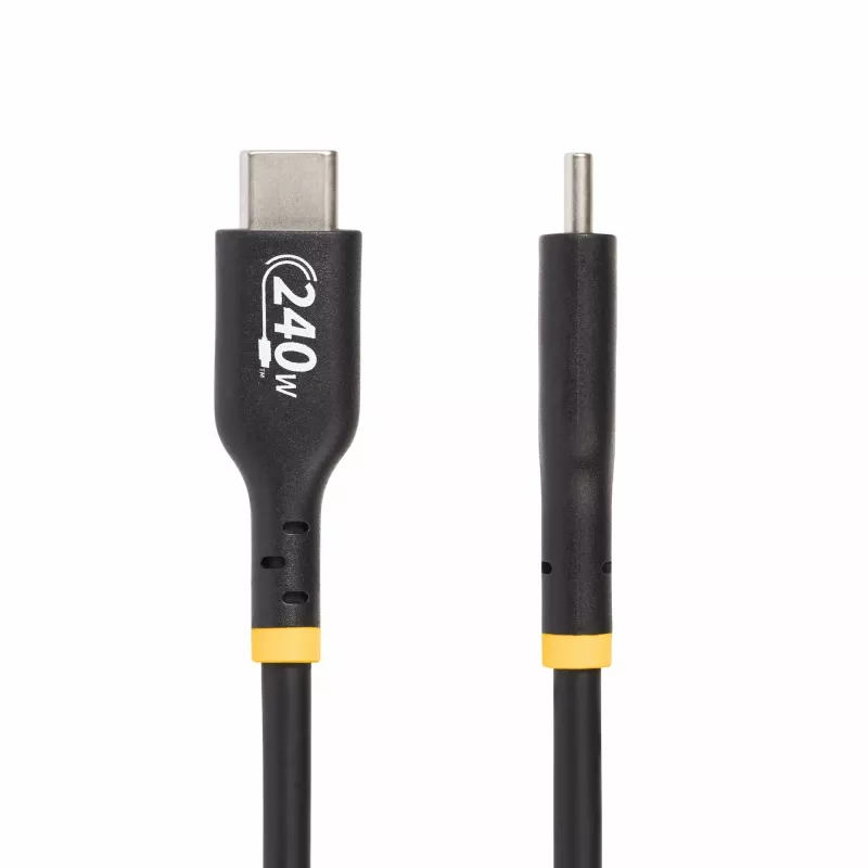 StarTech.com 1m USB-C Charging Cable, USB-IF Certified USB C Cable, 240W PD EPR, USB 2.0 Type-C Laptop Charger Cord, USB-C Data Transfer Cable, TPE Jacket, M/M