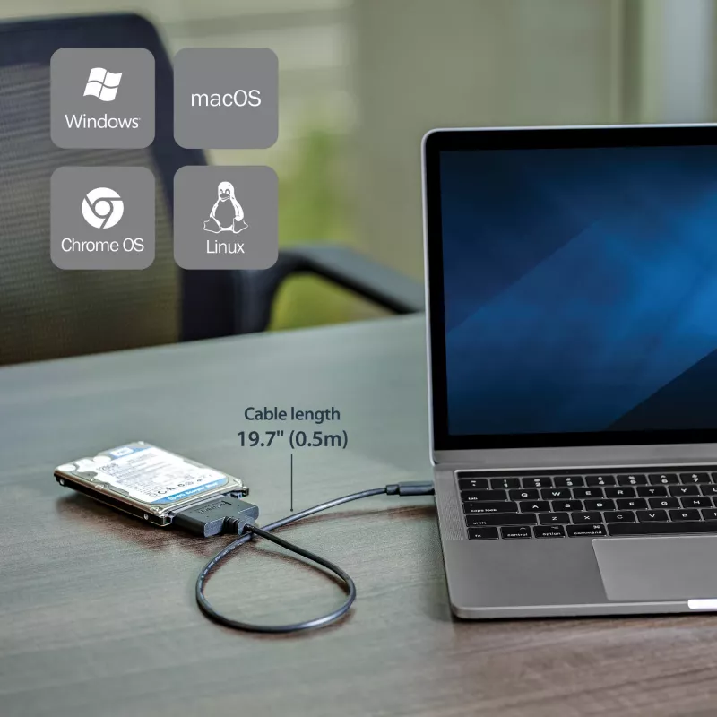 StarTech.com USB 3.1 (10Gbps) Adapter Cable for 2.5” SATA Drives - USB-C