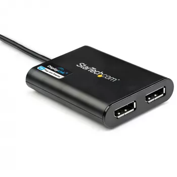 StarTech.com USB 3.0 to Dual DisplayPort Adapter - 4K 60Hz, 3.2 Gen 1 (3.1 Gen 1), USB Type-A, DisplayPort output, 4096 x 2160 pixels
