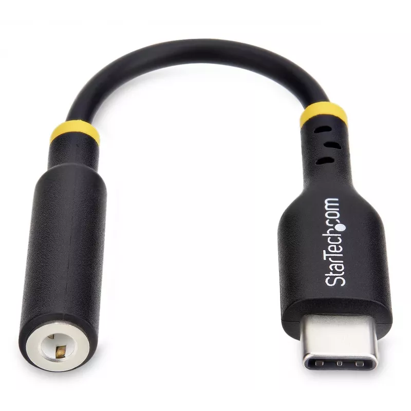 StarTech.com 5in (12.7cm) USB-C to 3.5mm TRRS Headphone/Headset Jack Audio Adapter, USB Type-C Aux Dongle, 32-bit DAC, Supports USB-C/Thunderbolt, Laptop/Phone/Tablet