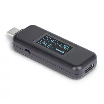 StarTech.com USB-C Power Tester, Digital Multimeter, Bi-Directional Voltage and Current Meter, Up to 240W PD EPR, Portable USB-C Cable and Port Power Meter Tester