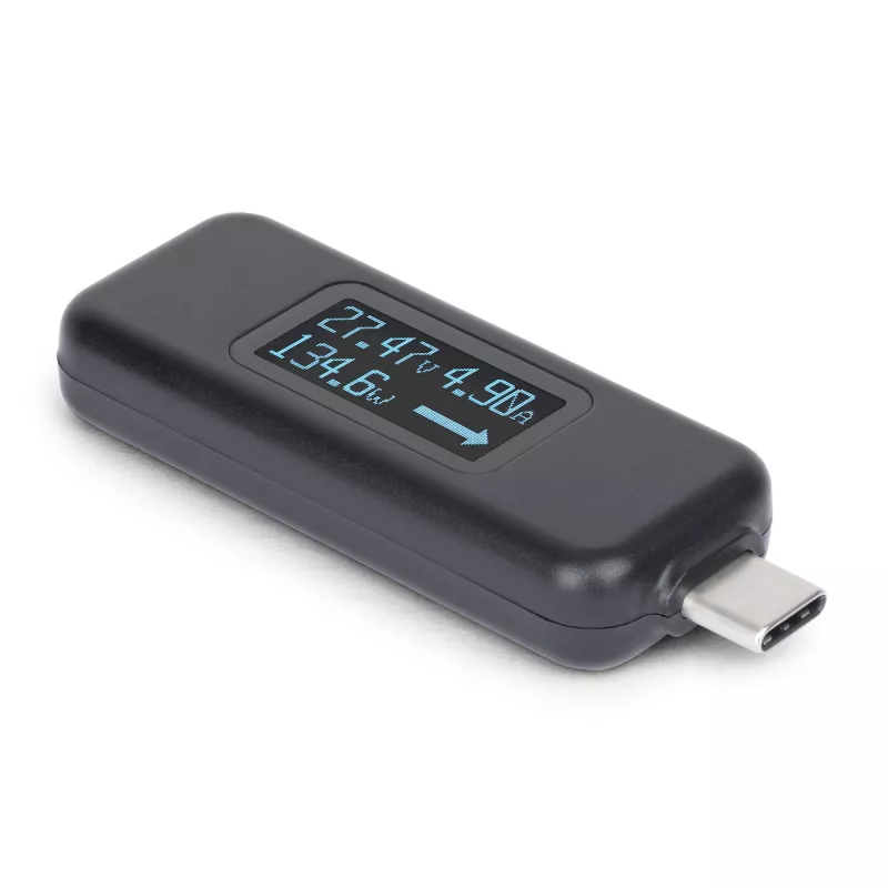 StarTech.com USB-C Power Tester, Digital Multimeter, Bi-Directional Voltage and Current Meter, Up to 240W PD EPR, Portable USB-C Cable and Port Power Meter Tester
