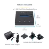StarTech.com Standalone 1 to 2 USB Thumb Drive Duplicator and Eraser, Multiple USB Flash Drive Copier, System and File and Whole-Drive Copy at 1.5 GB/min, Single and 3-Pass Erase, LCD Display - TAA