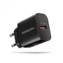 Axagon ACU-QC18 QC 3.0 1× OUTPUT wall charger 18W, Indoor, AC, Black