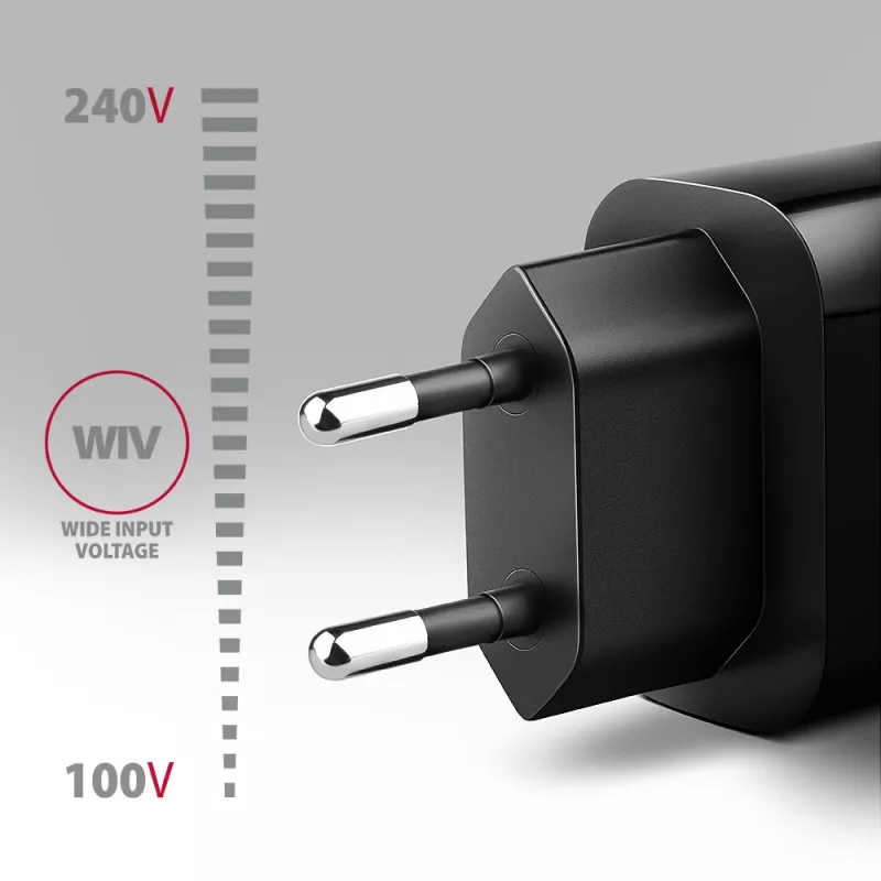 Axagon ACU-QC18 QC 3.0 1× OUTPUT wall charger 18W, Indoor, AC, Black