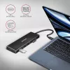 Axagon HUE-F7C 7x USB 3.2 Gen 1 ALU FLAT hub micro power IN 30cm USB-C USB 3.2 Gen 1 (3.1 Gen 1) Type-A 5000 Mbit/s Black