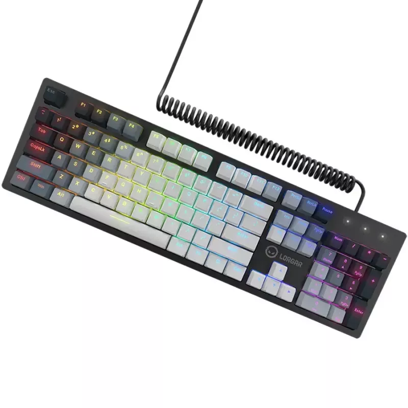 Mechanical Keyboard LORGAR Azar 514 White with RGB Backlight, ENG layout