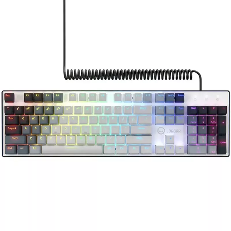 Mechanical Keyboard LORGAR Azar 514 White with RGB Backlight, ENG layout