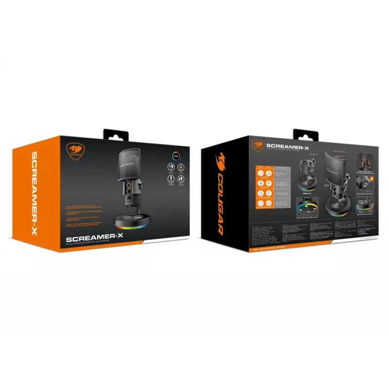 COUGAR Studio Microphone Screamer-X, Studio microphone, -45 dB, 20 - 20000 Hz, 16 bit, 48 kHz, 120 dB