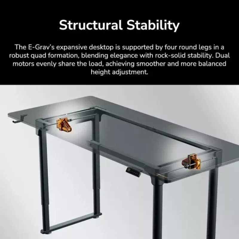 Desk COUGAR Gaming E-GRAV 180 Black Rectangular Carbon Fibre 180x80cm