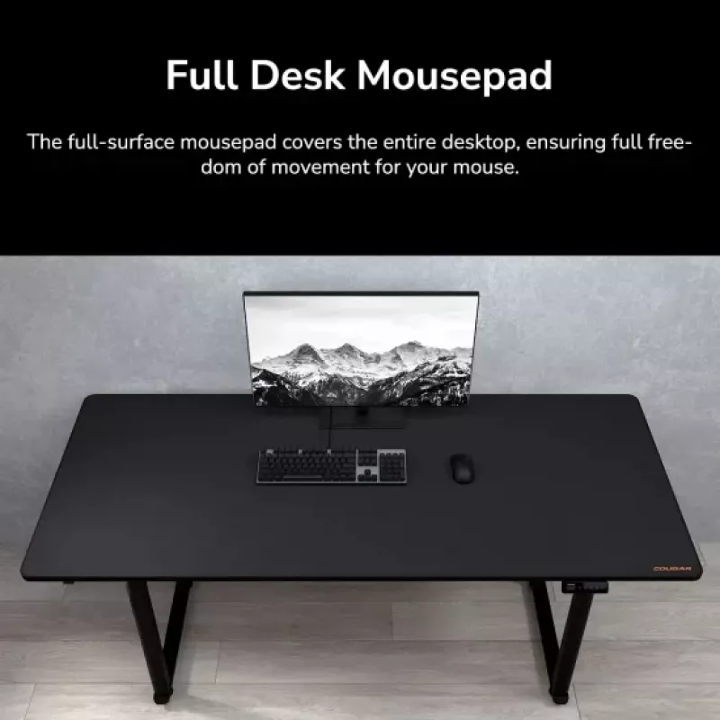Desk COUGAR Gaming E-GRAV 180 Black Rectangular Carbon Fibre 180x80cm
