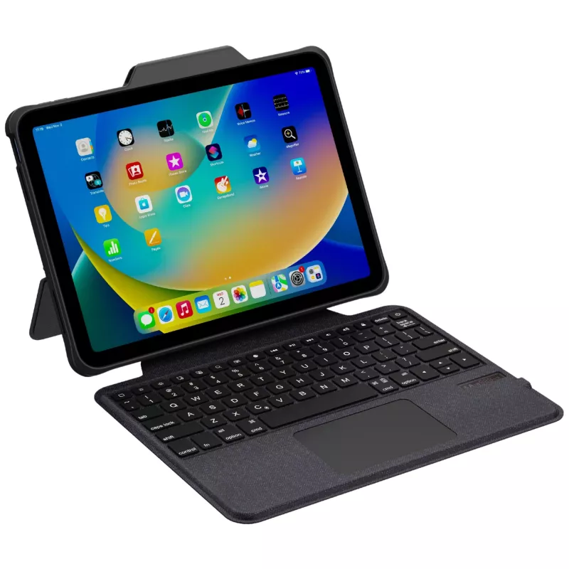 DEQSTER Rugged Touch Keyboard 10.9″, QWERTZ, German, Trackpad, Apple, Apple iPad 10, 9 inch (10. Gen.), 27.7 cm (10.9 inch)
