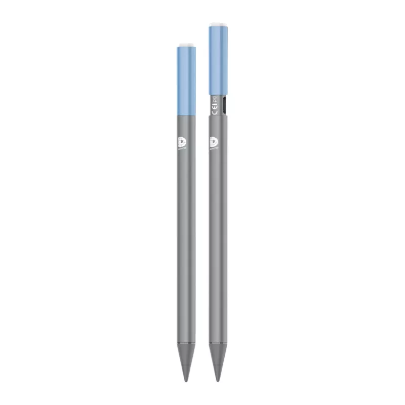 DEQSTER Pencil 2, Tablet, Apple, Blue, Grey, Apple iPads since 2018, Grey, Aluminium, Polycarbonate (PC), Polyoxymethylene (POM)