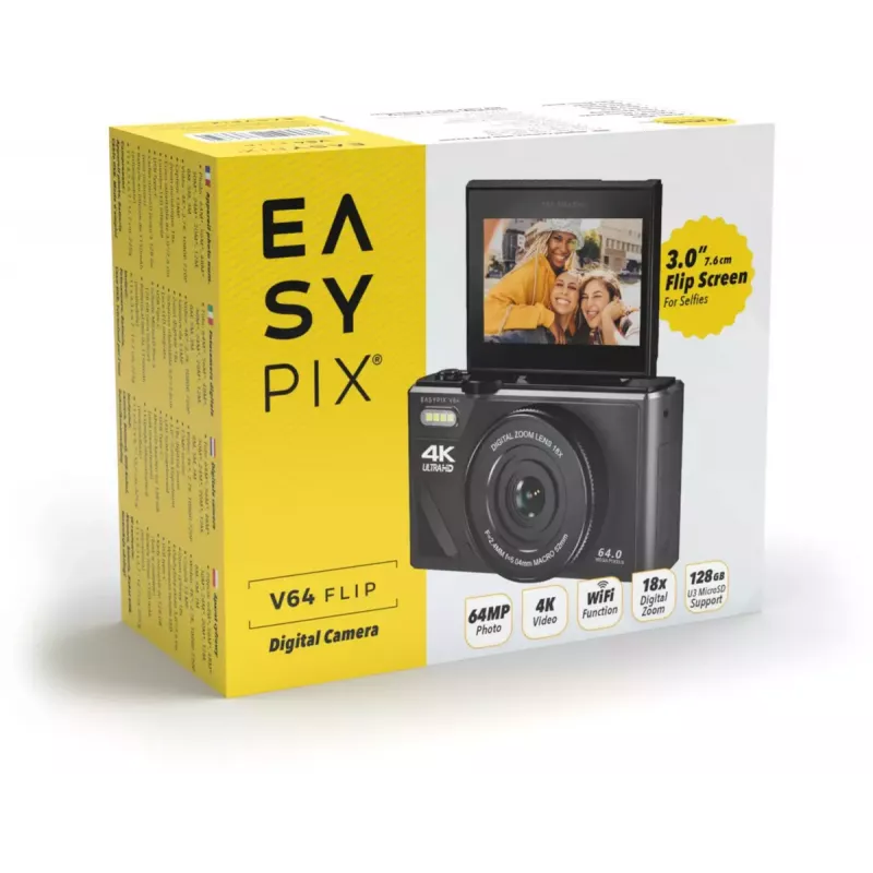 Compact digital camera EASYPIX V64 Flip 20203 — 16 MP, 1080p video