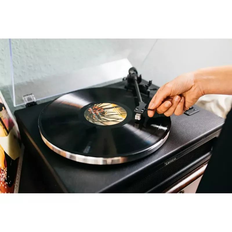 Belt-drive audio turntable Lenco LS-430BK Black 40W Bluetooth
