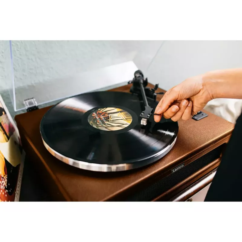 Belt-drive audio turntable Lenco LS-430BN Brown Manual 3-4g tracking force