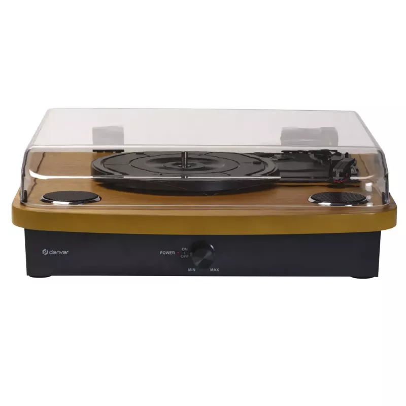 Denver VPL-230LW Black Wood Semi Automatic Turntable 2W RMS