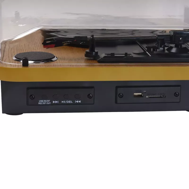 Denver VPL-230LW Black Wood Semi Automatic Turntable 2W RMS