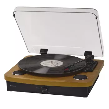 Denver VPL-230LW Black Wood Semi Automatic Turntable 2W RMS