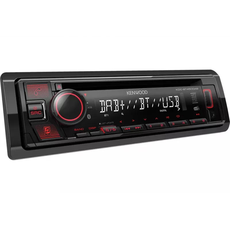Kenwood KDC-BT450DAB car media receiver Black 50 W Bluetooth